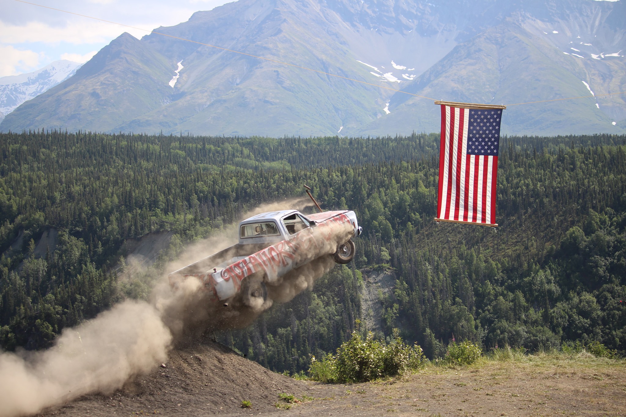 4th of July Launching Cars off a Cliff God Bless America