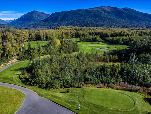 Aerial view of Moose Run Golf Course